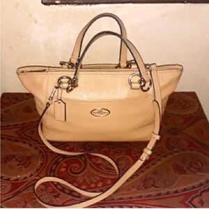 GUC COACH Horse and Carriage Mini Purse, Tan